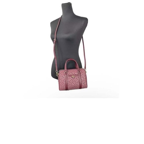 **NWT** MICHAEL Michael Kors NWT Women Medium Duffle Satchel Bag Lt Oxblood - Picture 2 of 8